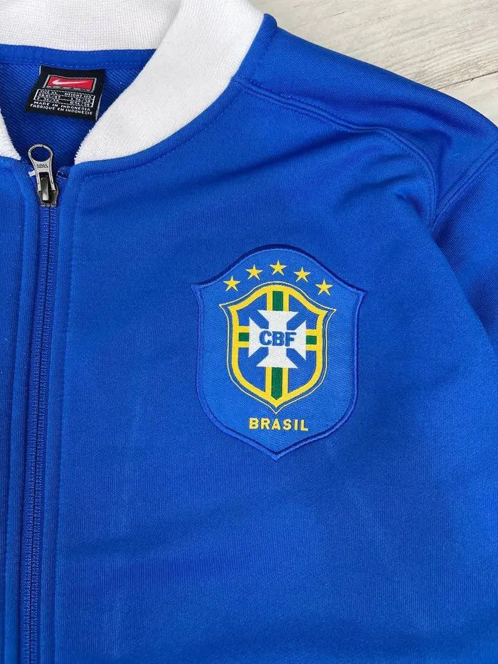 Nike Nike Brazil 2006 2008 Training Track Jacket Soccer Football Size US XL / EU 56 / 4 - 2 Thumbnail