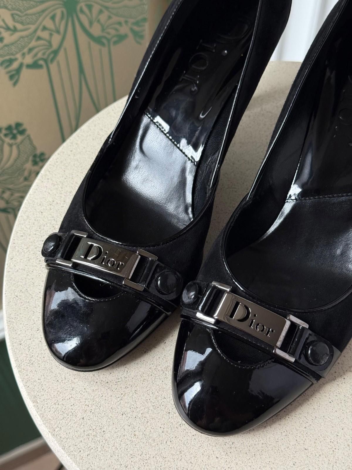 Dior Vintage Dior Monogram Black Oblique Leather Heels 39,5 / 9,5 Size US 9.5 / IT 39.5 - 3 Thumbnail