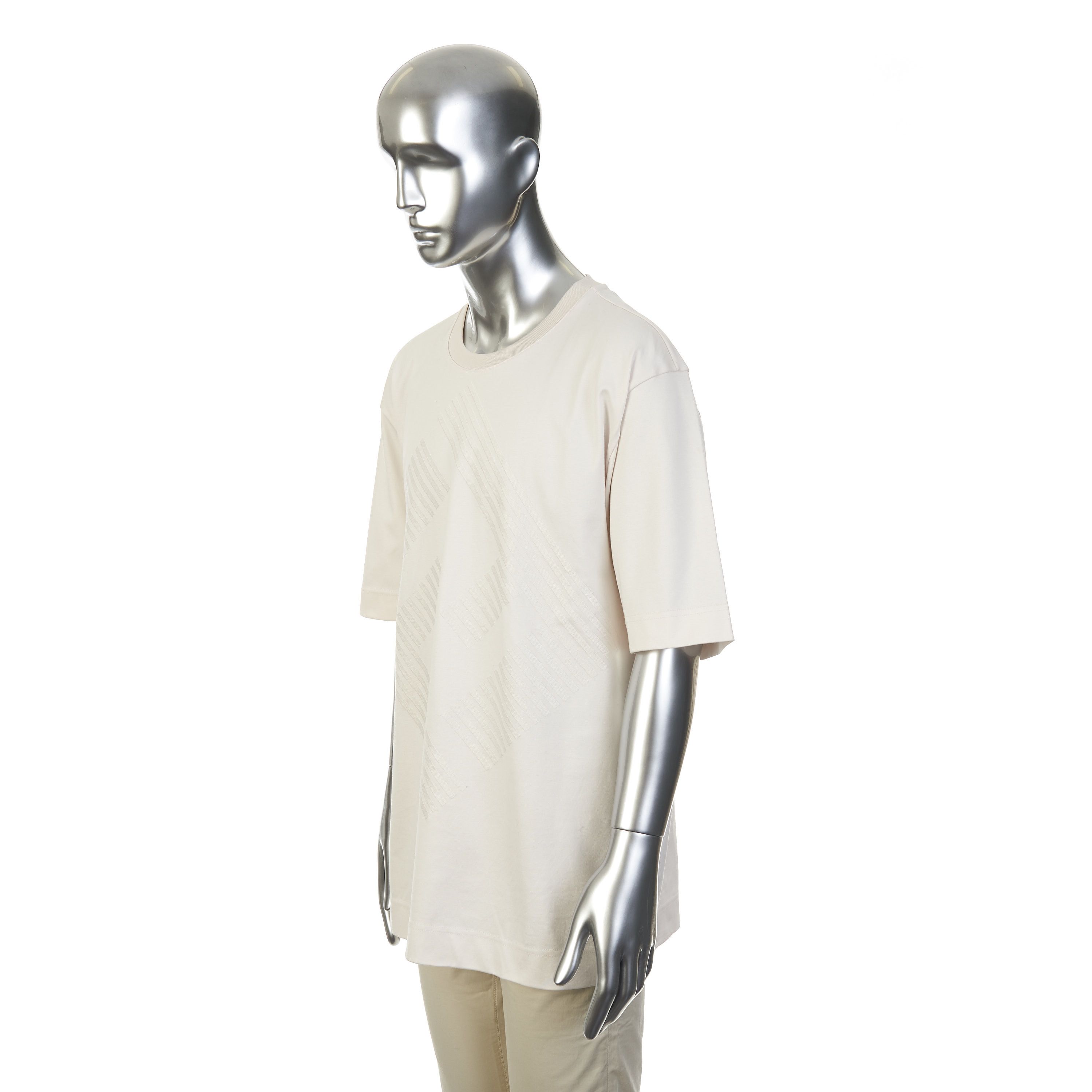 Fendi T-Shirt In Offwhite Cotton With Fendi Motif Embroidery Size US XXL / EU 58 / 5 - 3 Thumbnail