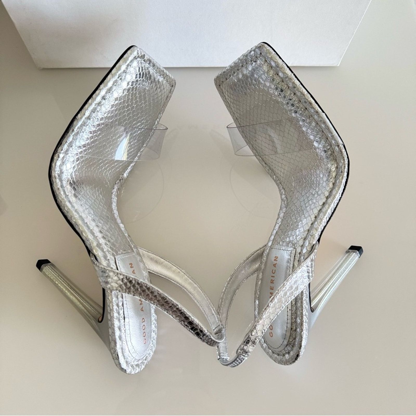 Good American New! Good American Silver Heels, Size 9 Size US 9 / IT 39 - 6 Thumbnail