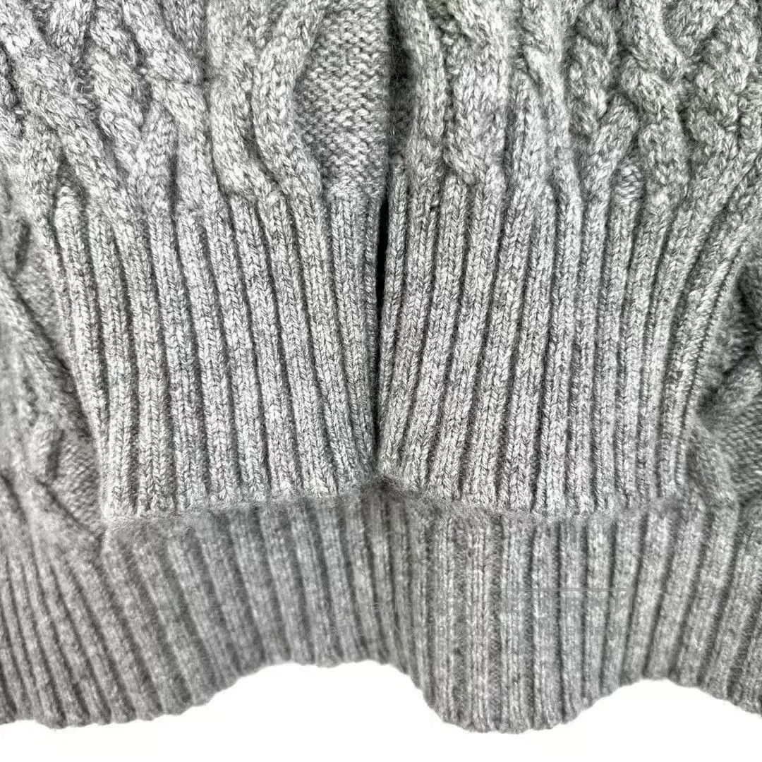 Dior gray cashmere embroidered CD logo sweater. Size US L / EU 52-54 / 3 - 4 Thumbnail