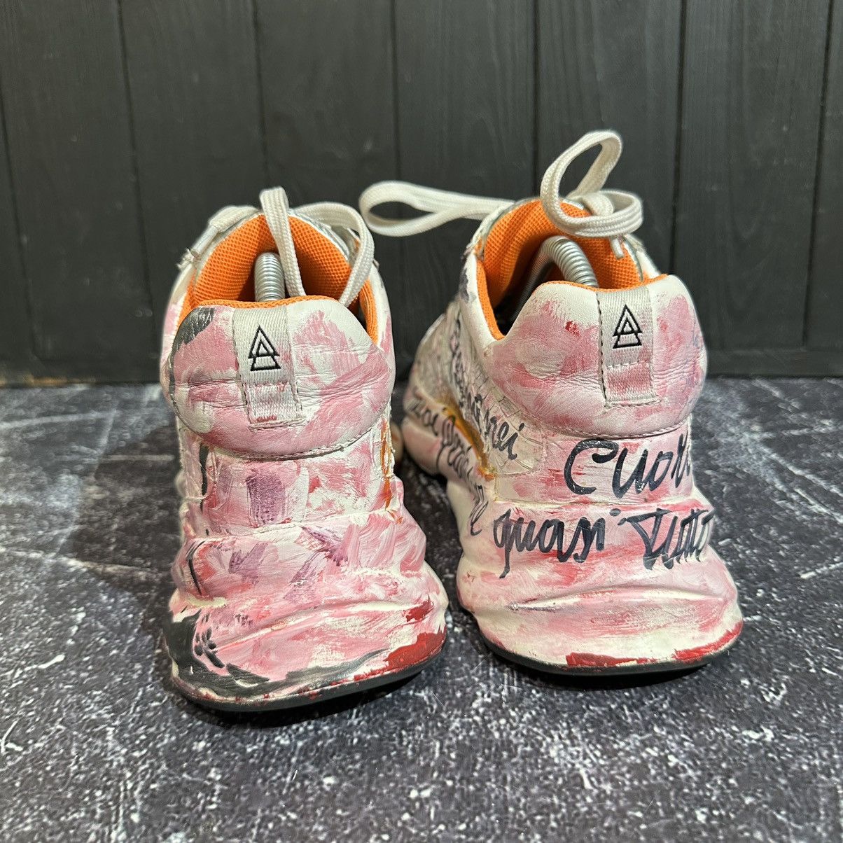 Other ELENA IACHI - Women’s Hand Paint Leather Sneakers Size 38/39 Size US 8 / IT 38 - 7 Thumbnail