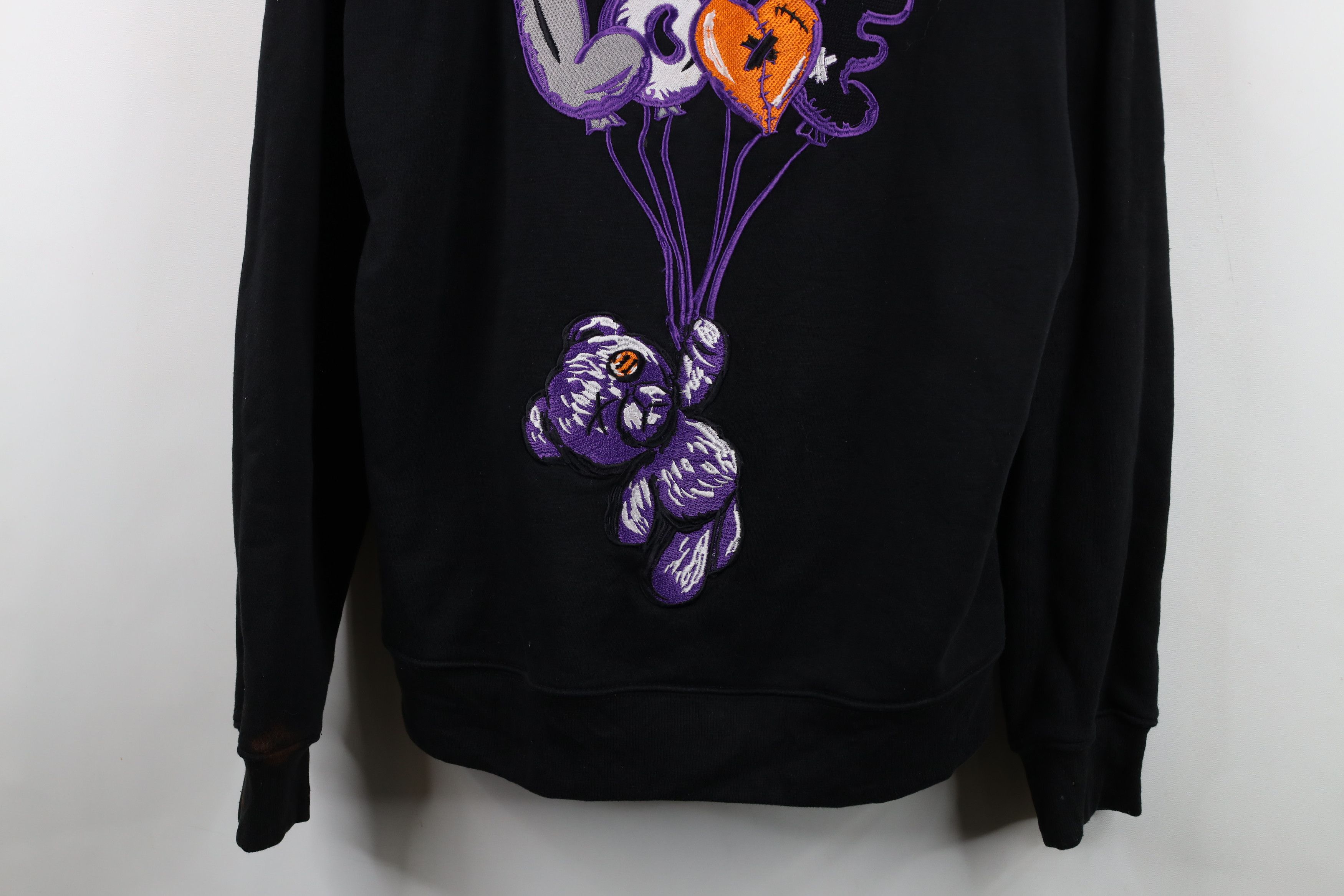Vintage Vintage 90s Streetwear Spell Out No Love Bear Sweatshirt Size US XL / EU 56 / 4 - 3 Thumbnail