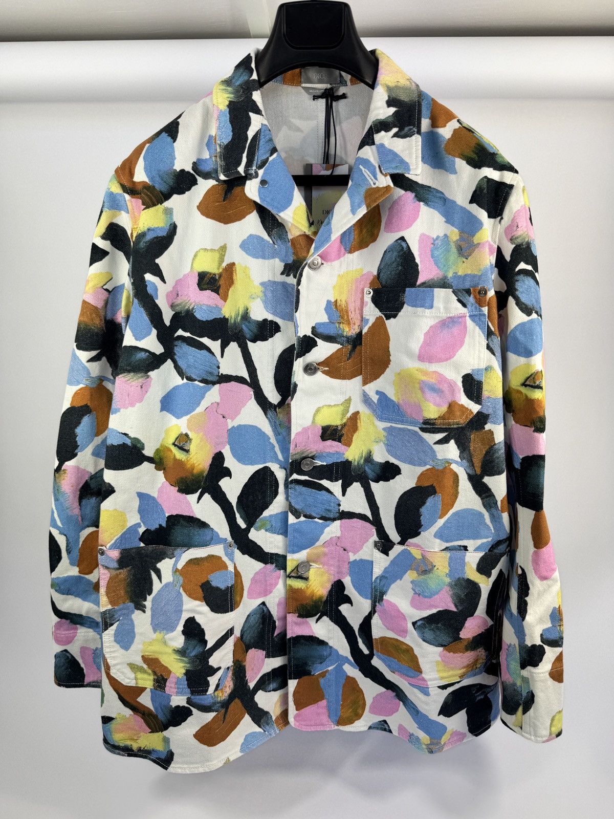 Dior + Alex Foxton Floral Denim Jacket Size US L / EU 52-54 / 3 - 1 Thumbnail
