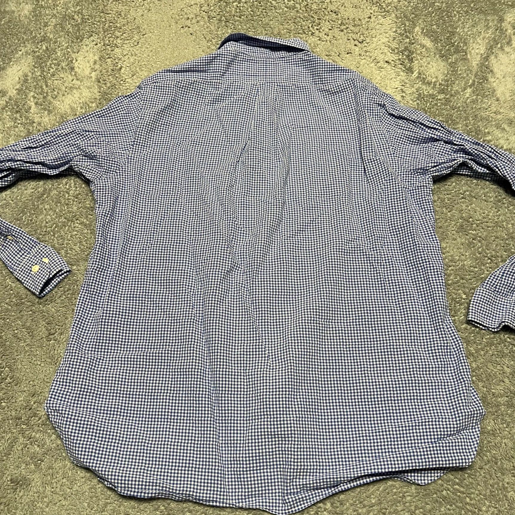 Polo Ralph Lauren Ralph Lauren Shirt Mens 16.5 Blue Check Plaid Long Sleeve Button Pony Shirt Mens Base Size US XL / EU 56 / 4 - 3 Thumbnail