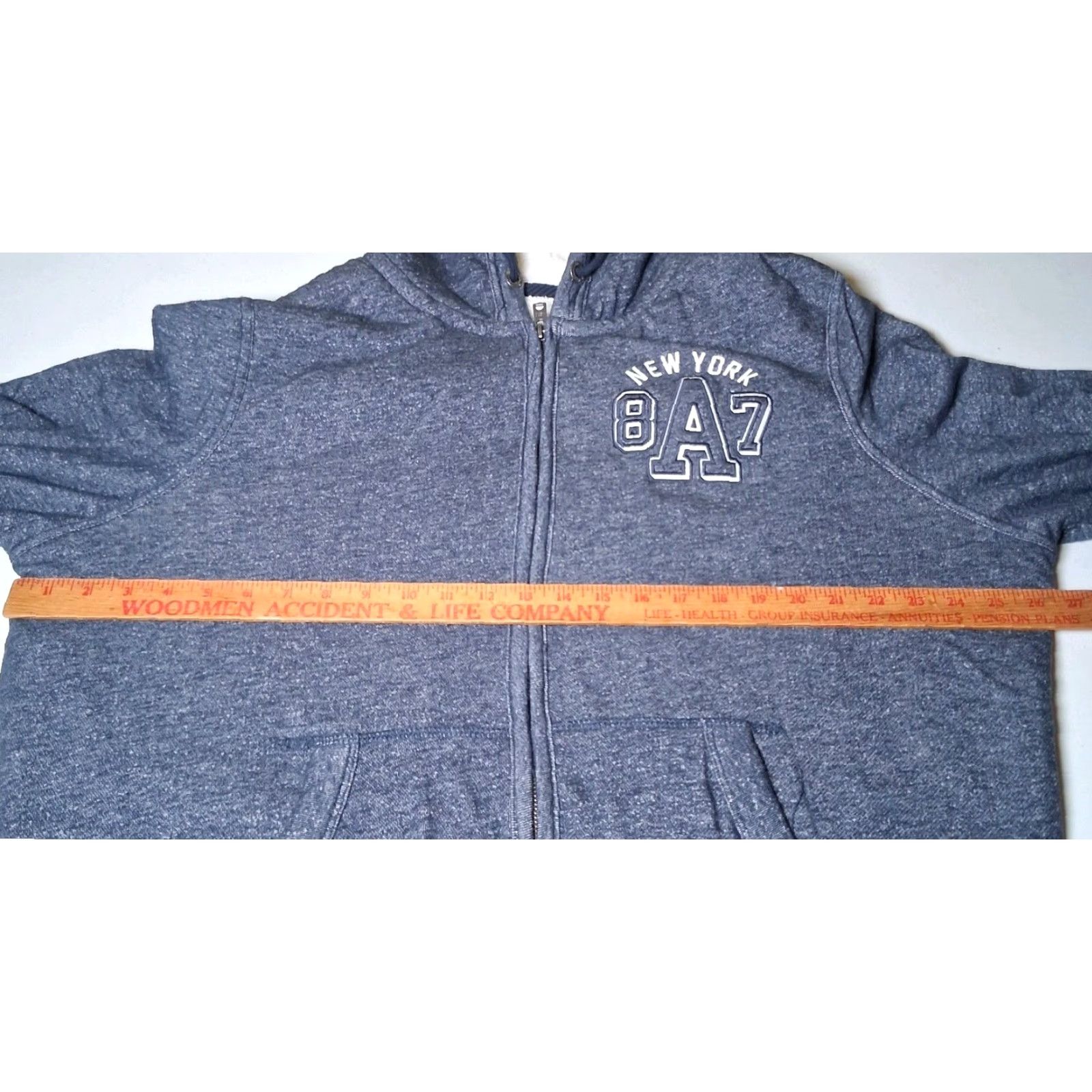 Aeropostale Aeropostale Hoodie Men XL Blue Full Zip Sherpa Lined Pockets Embroidered Knit Fly Aero A87 New York Athleisure Winter Fall Spring Cozy Warm Size US XL / EU 56 / 4 - 5 Thumbnail