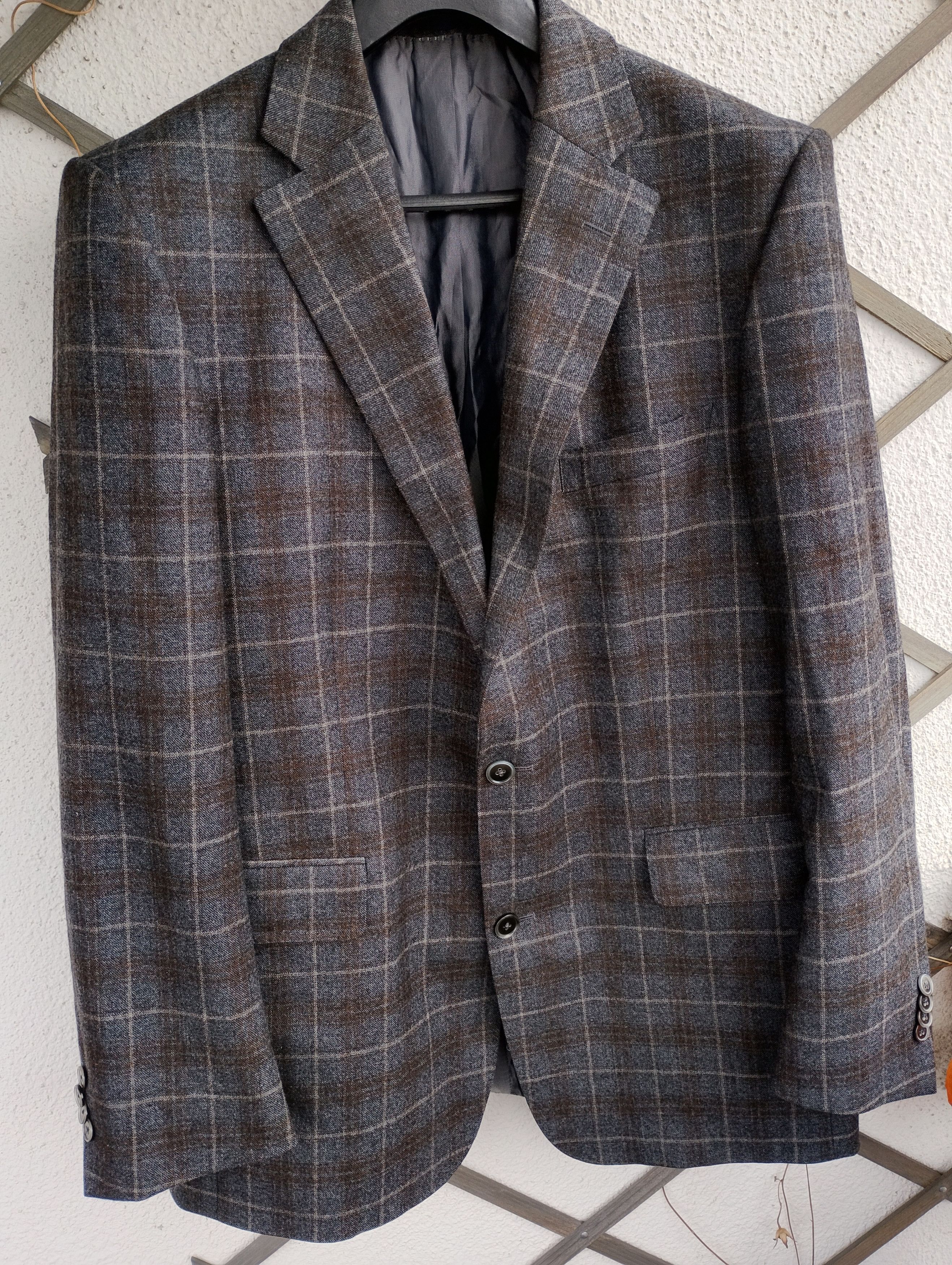 Swagger Eduard Dressler Loro Piana Super120's Wool Blazer 52 Size 52S - 2 Thumbnail