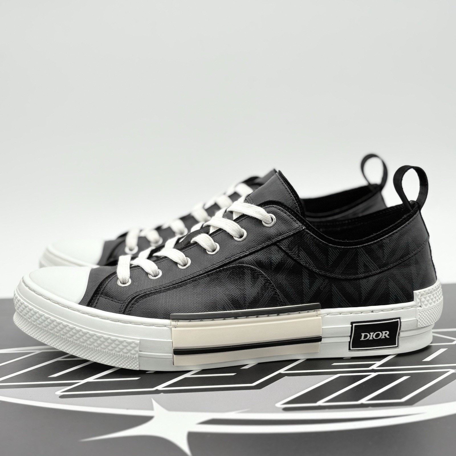 Dior Dior B23 Low ' Black Canvas ' | SUPER CLEAN! Size US 12 / EU 45 - 1 Thumbnail