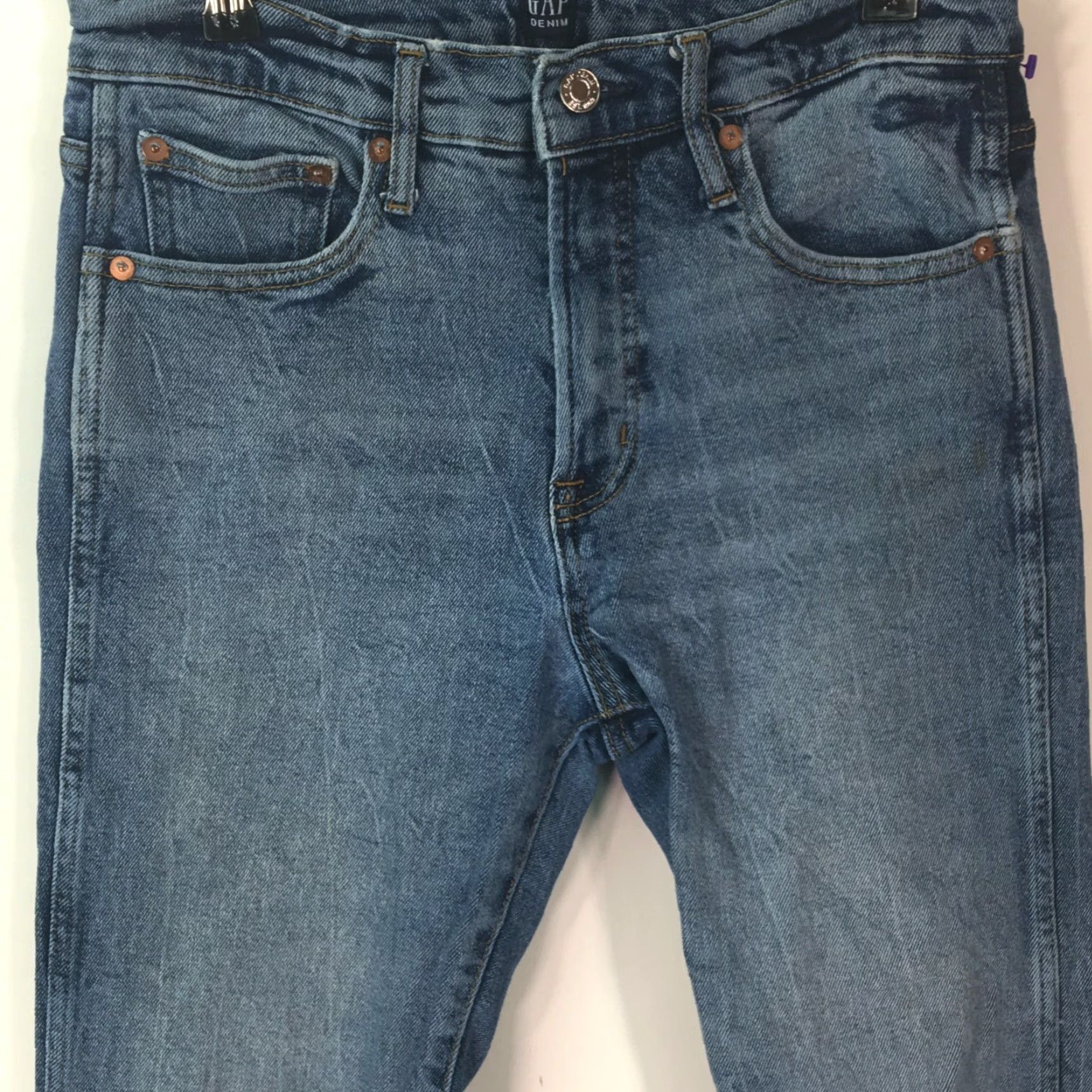 Gap Gap Denim Jeans Women's Regular Size 6 Mid Rise Distressed Straight Blue 30x28 Jeans Size 28" / US 6 / IT 42 - 3 Thumbnail