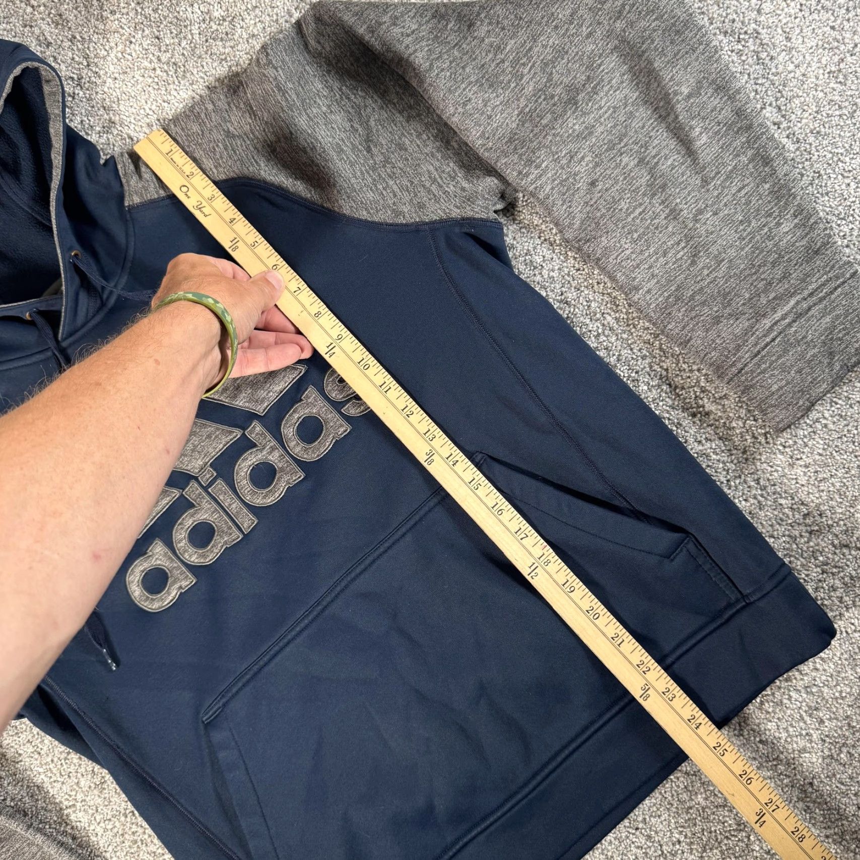 Adidas Adidas Hoodie Mens Medium Blue Gray ClimaWarm Raglan Pullover Fleece Sweatshirt Size US M / EU 48-50 / 2 - 2 Thumbnail