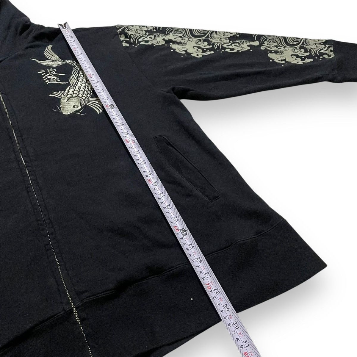Karakuri Tamashii Vintage Double Layer Hooded Koi Fish Zipper Size US XL / EU 56 / 4 - 17 Thumbnail