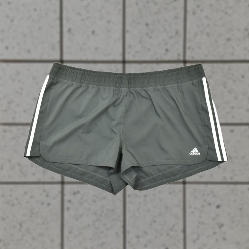 Adidas Adidas Women's 2XL Grey Pacer 3-Stripe Aeroready Training Shorts Running Gym Size 40" / US 18 - 1 Thumbnail