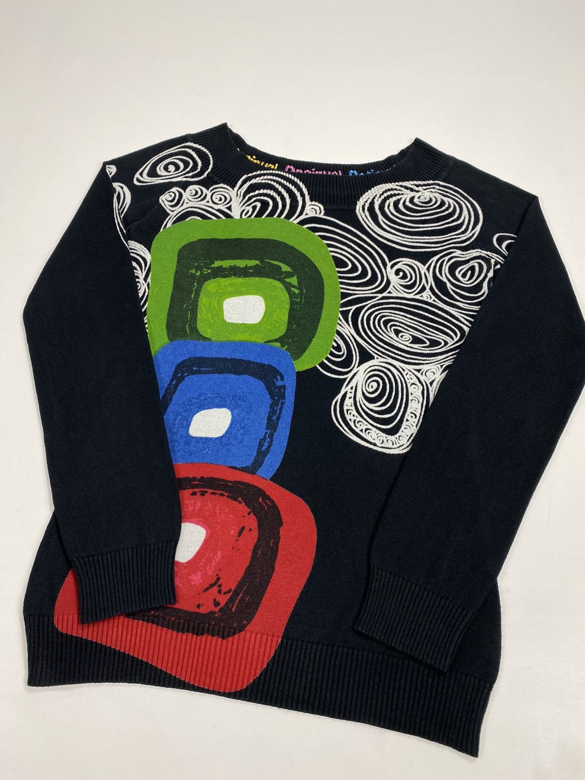 Desigual 🔥LASTDROP🔥 Y2K Desigual Wide Collar Psychedelic Fitted Size M / US 6-8 / IT 42-44 - 8 Thumbnail