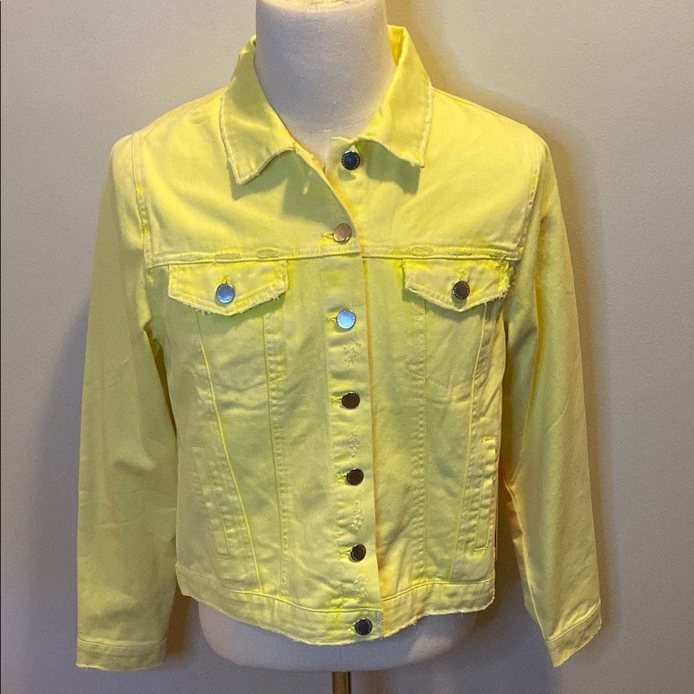 Other C’est Toi Yellow Denim Jacket – NWT – Size Large Size L / US 10 / IT 46 - 1 Thumbnail
