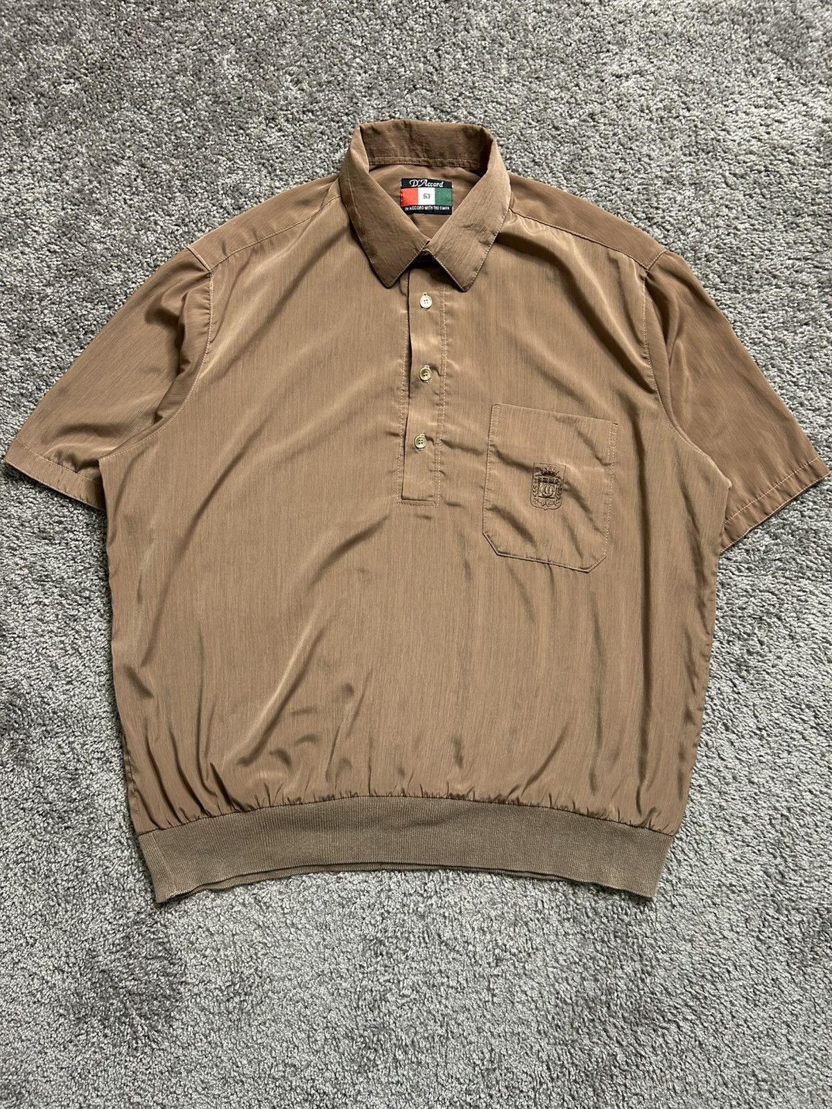 Vintage Vintage 80s/90s D’Accord Polo Shirt Made in USA Size US L / EU 52-54 / 3 - 1 Thumbnail