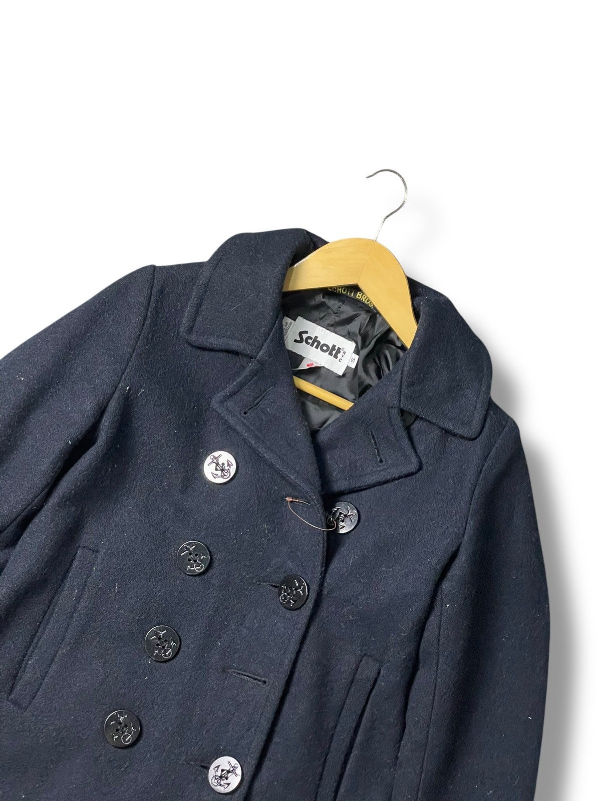 Japanese Brand × Schott × Vintage Vintage SCHOTT Double Breasted Wool Coat (99) Size US XXS / EU 40 - 2 Thumbnail