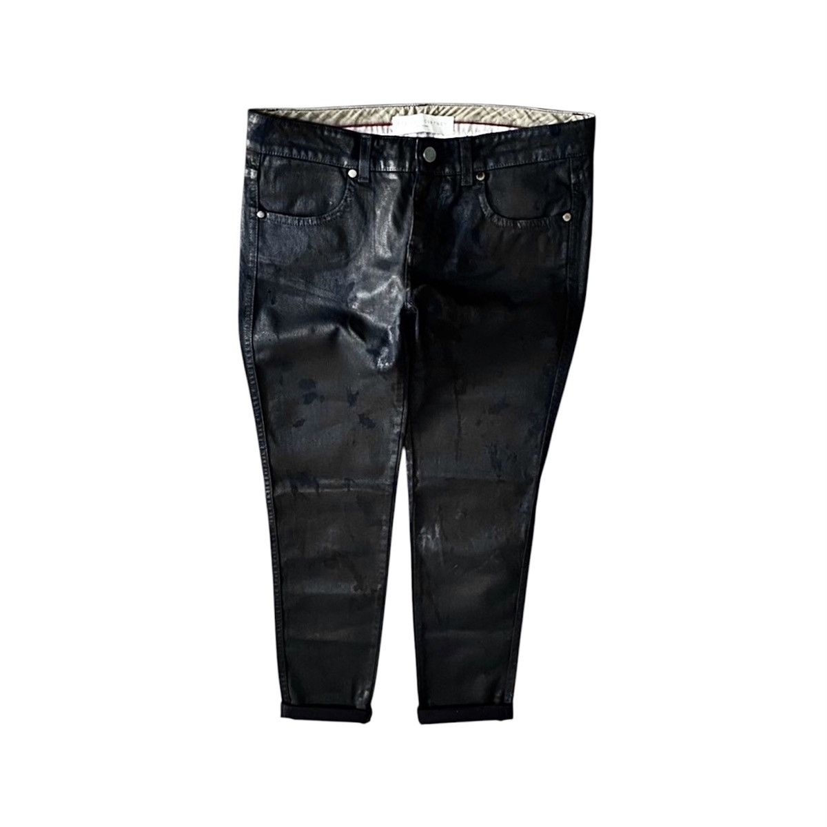 Stella McCartney Womens Stella McCartney ‘09 Waxed Coated Pattern Jeans Denim Size 29" - 1 Thumbnail