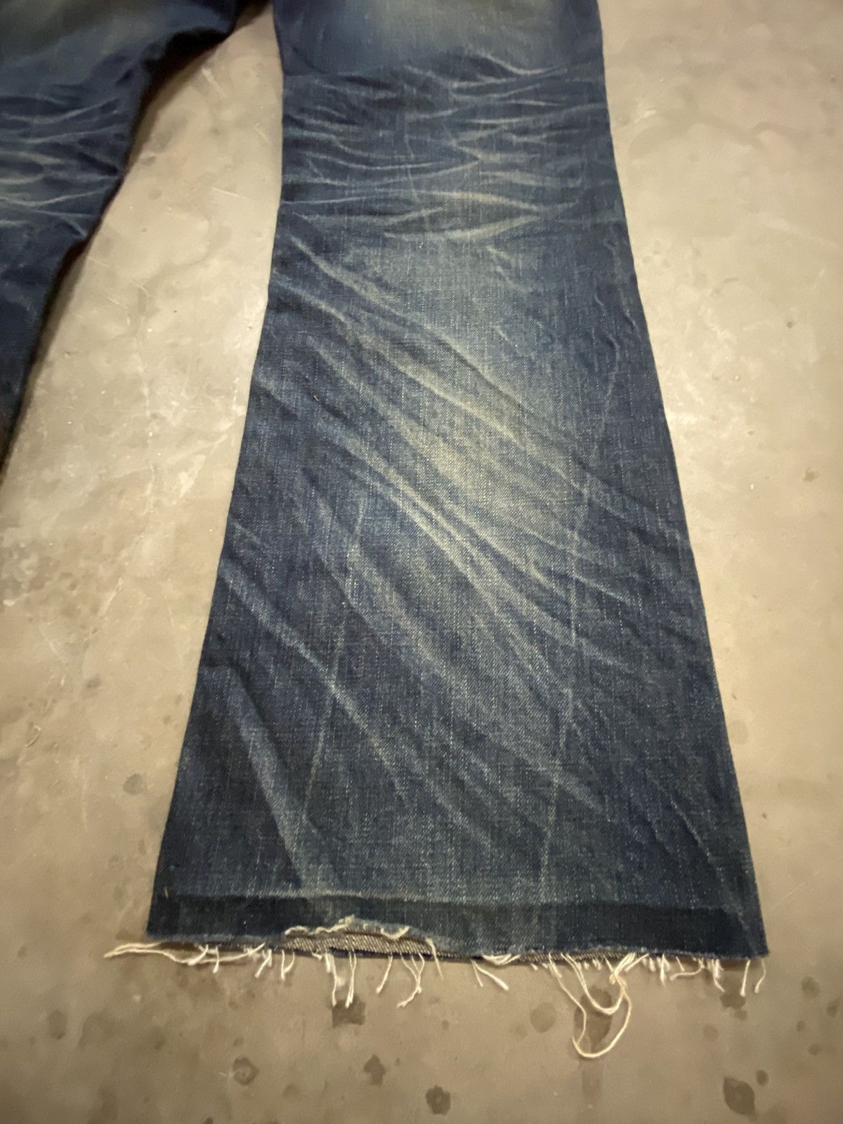 Japanese Brand Flare Jeans Japanese Lolita Mud Rusty Boot Cut Size US 36 / EU 52 - 3 Thumbnail