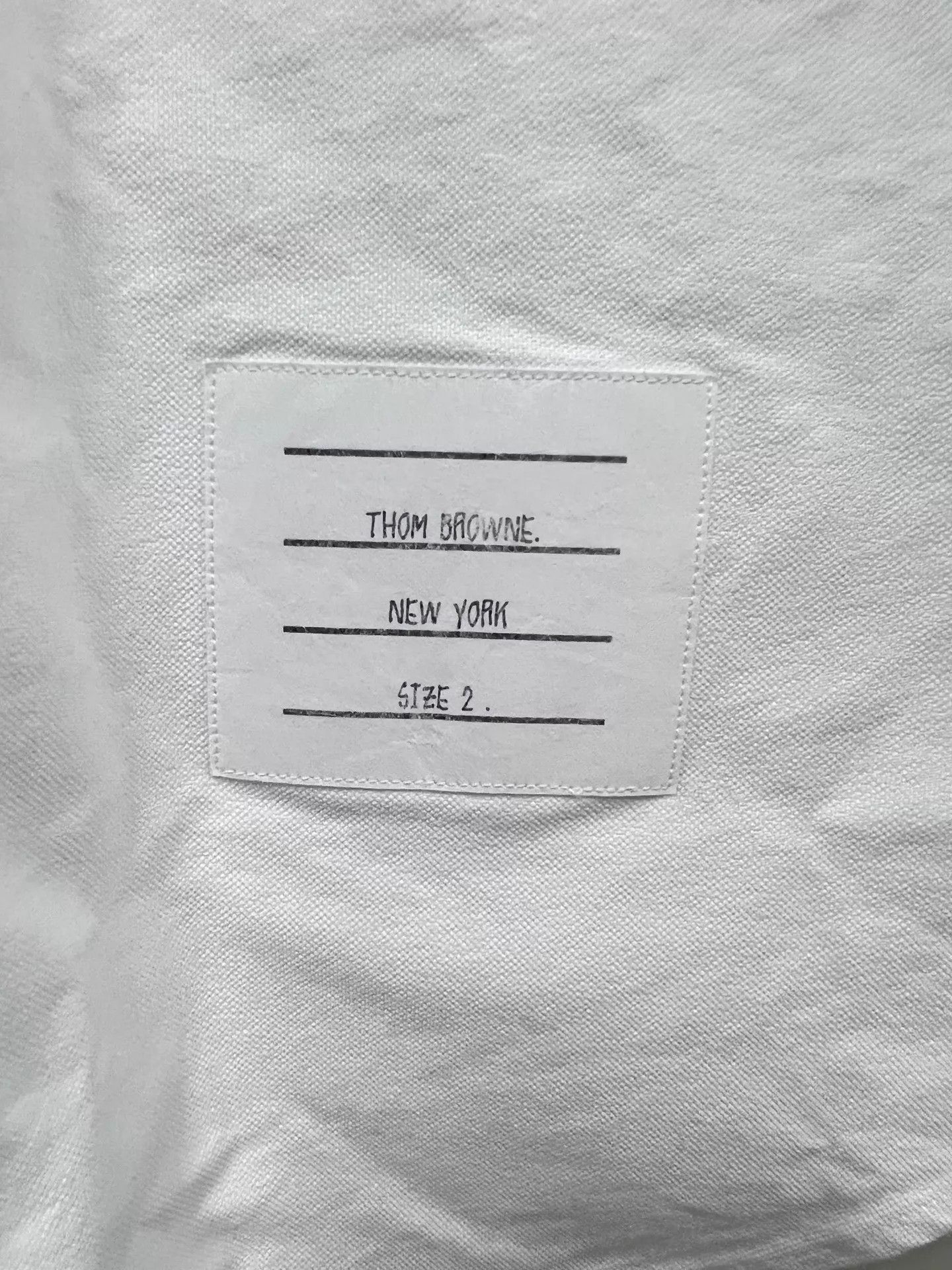 Thom Browne Thom Browne White Double Logo Cuff Shirt Size 2 99 New Size US M / EU 48-50 / 2 - 4 Thumbnail