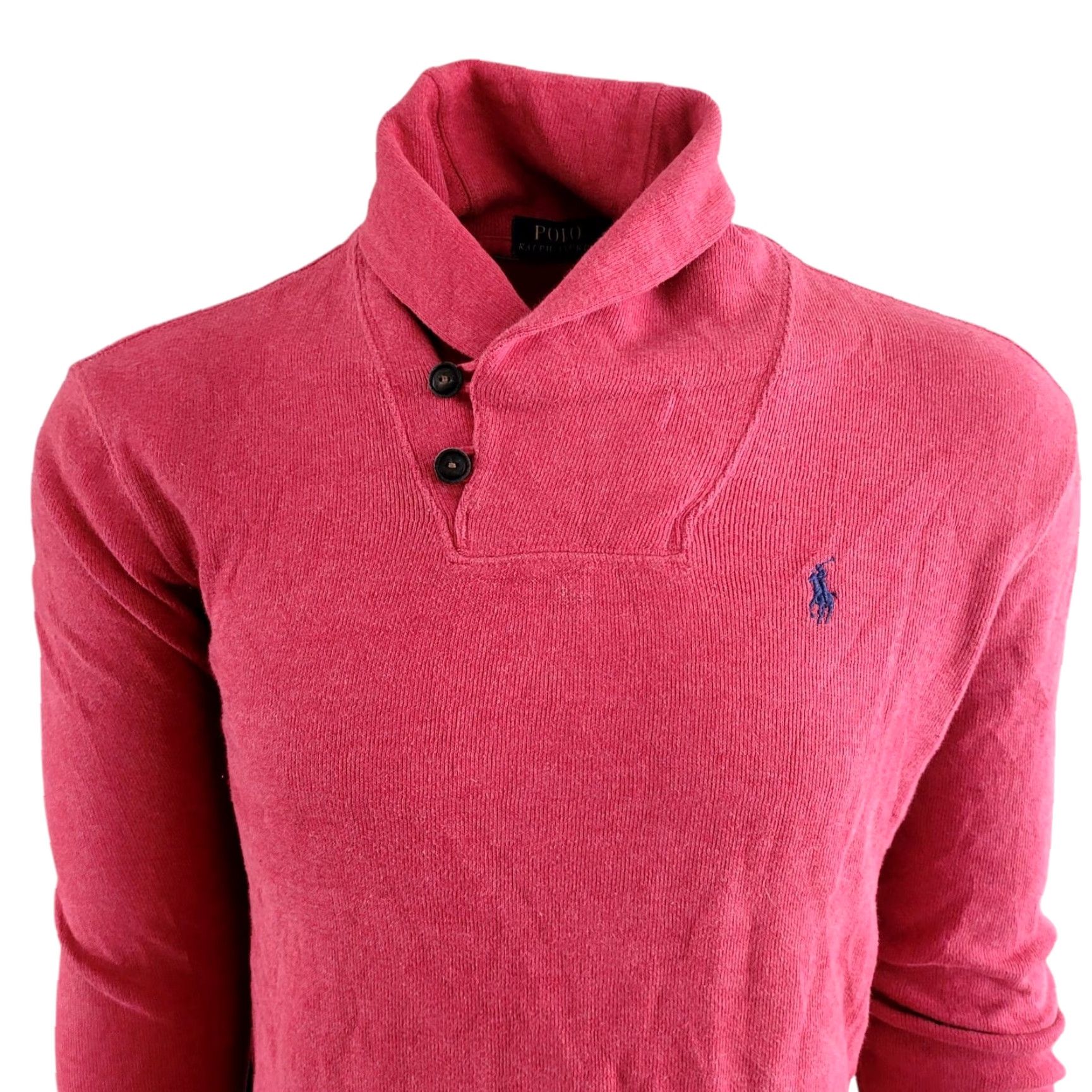 Polo Ralph Lauren Polo Ralph Lauren Vintage Shawl Collar Sweatshirt Red S Men Shirt Pullover Cotton 3-Button Embroidered Pony Size US S / EU 44-46 / 1 - 2 Thumbnail