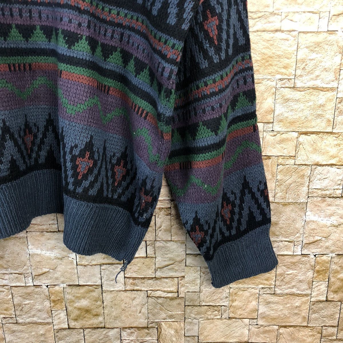 Homespun Knitwear Lythema vintage art sweatshirt Blue Knitwear #A1094 Size US L / EU 52-54 / 3 - 8 Thumbnail