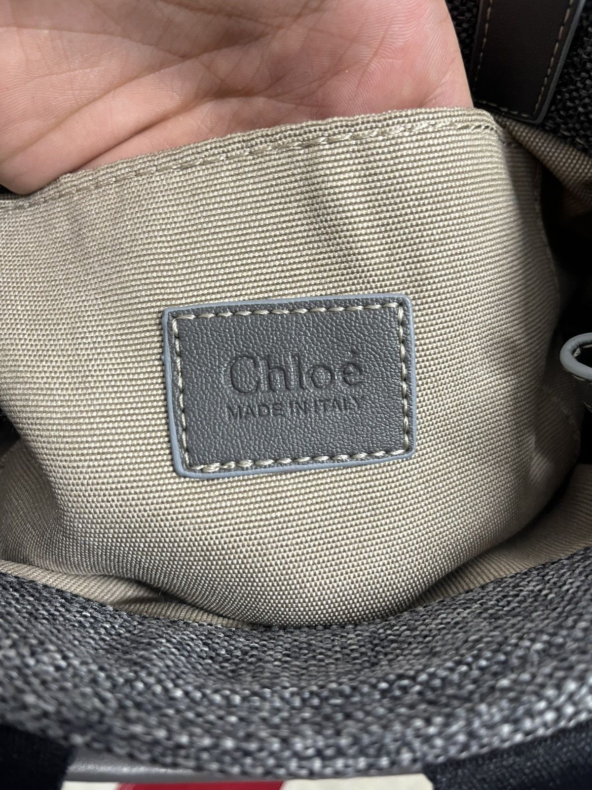 Chloe Chloe Black Webbing woody tote bag small Size ONE SIZE - 6 Thumbnail