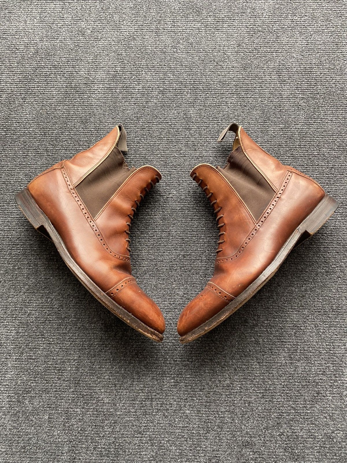 Handmade 🔥Bowen leather lace up chelsea uk6 1/2 boots rare handmade Size US 7.5 / EU 40-41 - 2 Thumbnail