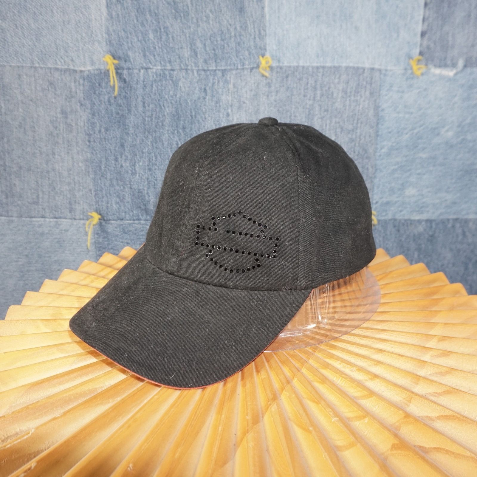 Harley Davidson OSFA - Vintage / Y2K Blked Out Harley W/ Back Embroidery Hat Size ONE SIZE - 2 Thumbnail