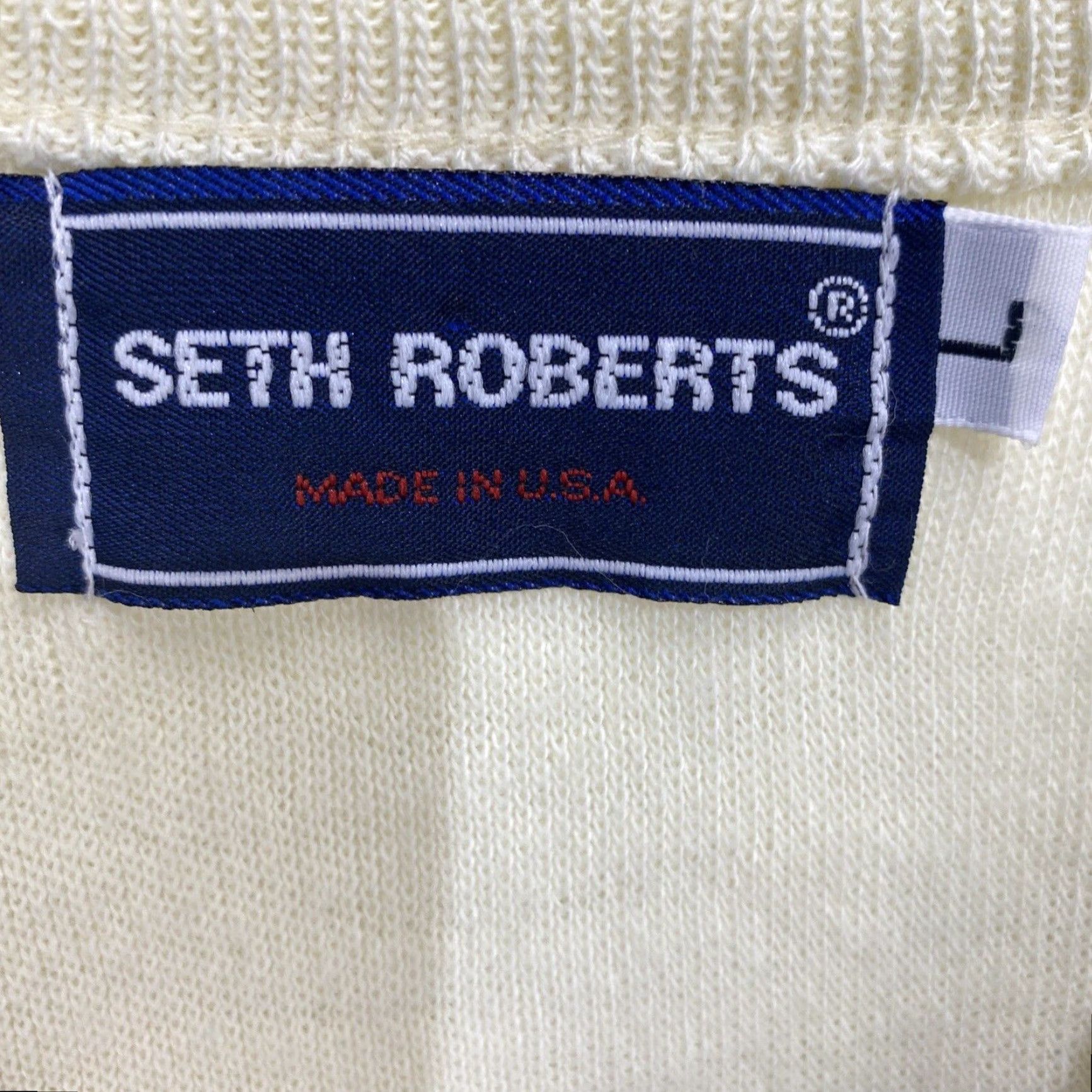 Vintage Vintage Seth Roberts Golf Sweater V Neck Made In USA Large Mens L Yellow Size US L / EU 52-54 / 3 - 2 Thumbnail
