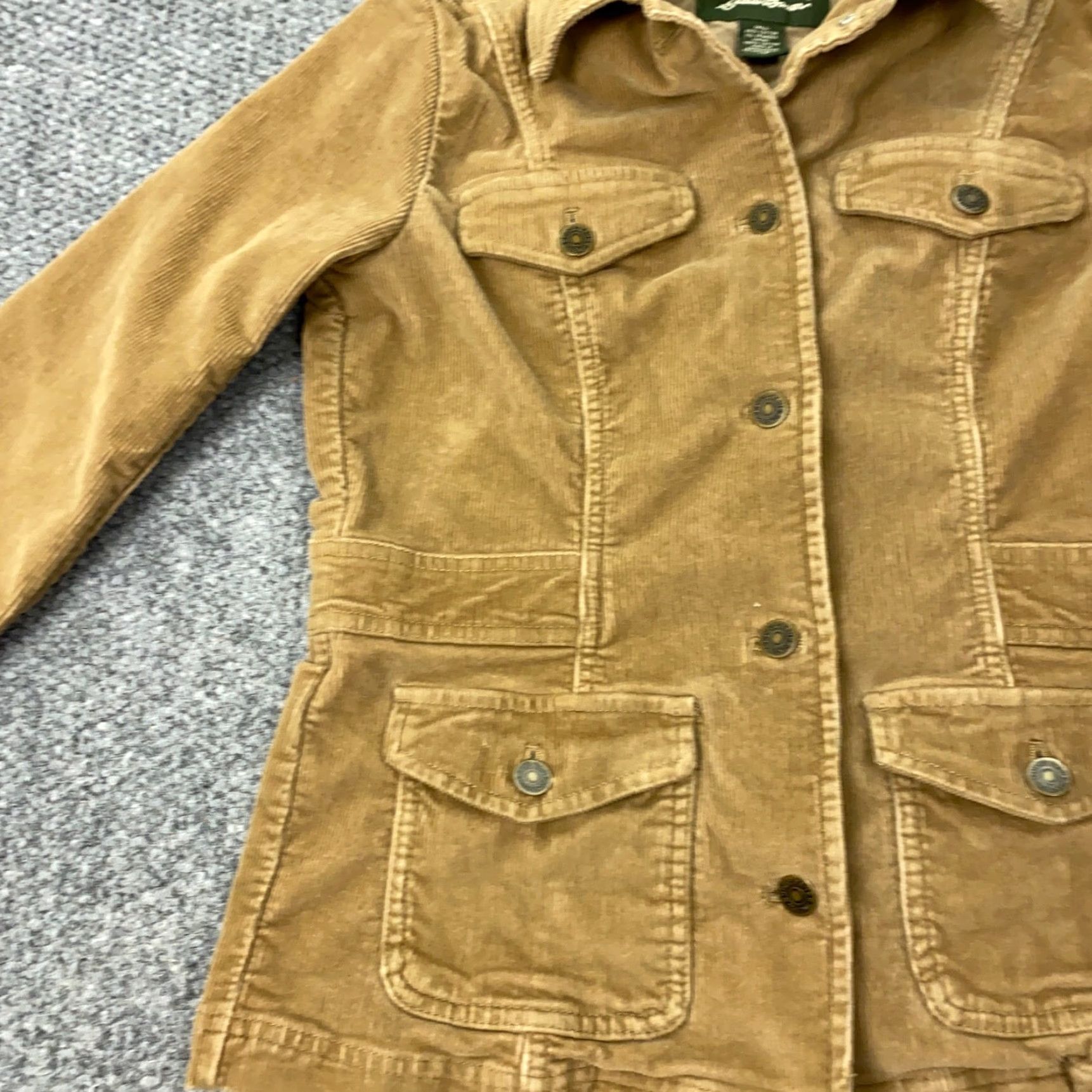 Eddie Bauer EDDIE BAUER Womens Corduroy Jacket XS Brown Casual Stretch Button Up Pockets Classic Size XS / US 0-2 / IT 36-38 - 2 Thumbnail