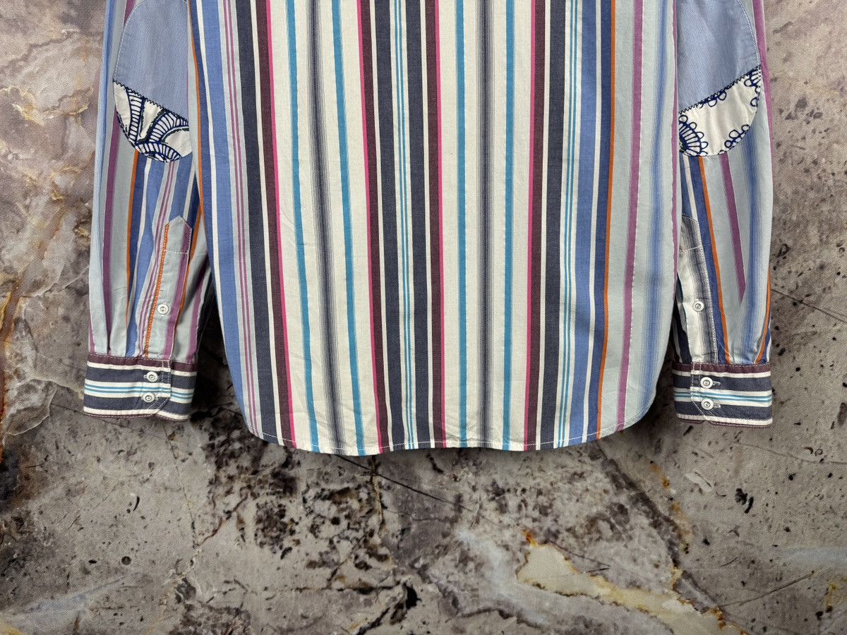 Desigual Desigual Multicolor Striped Button-Down Shirt Logo Embroider Size US M / EU 48-50 / 2 - 14 Thumbnail