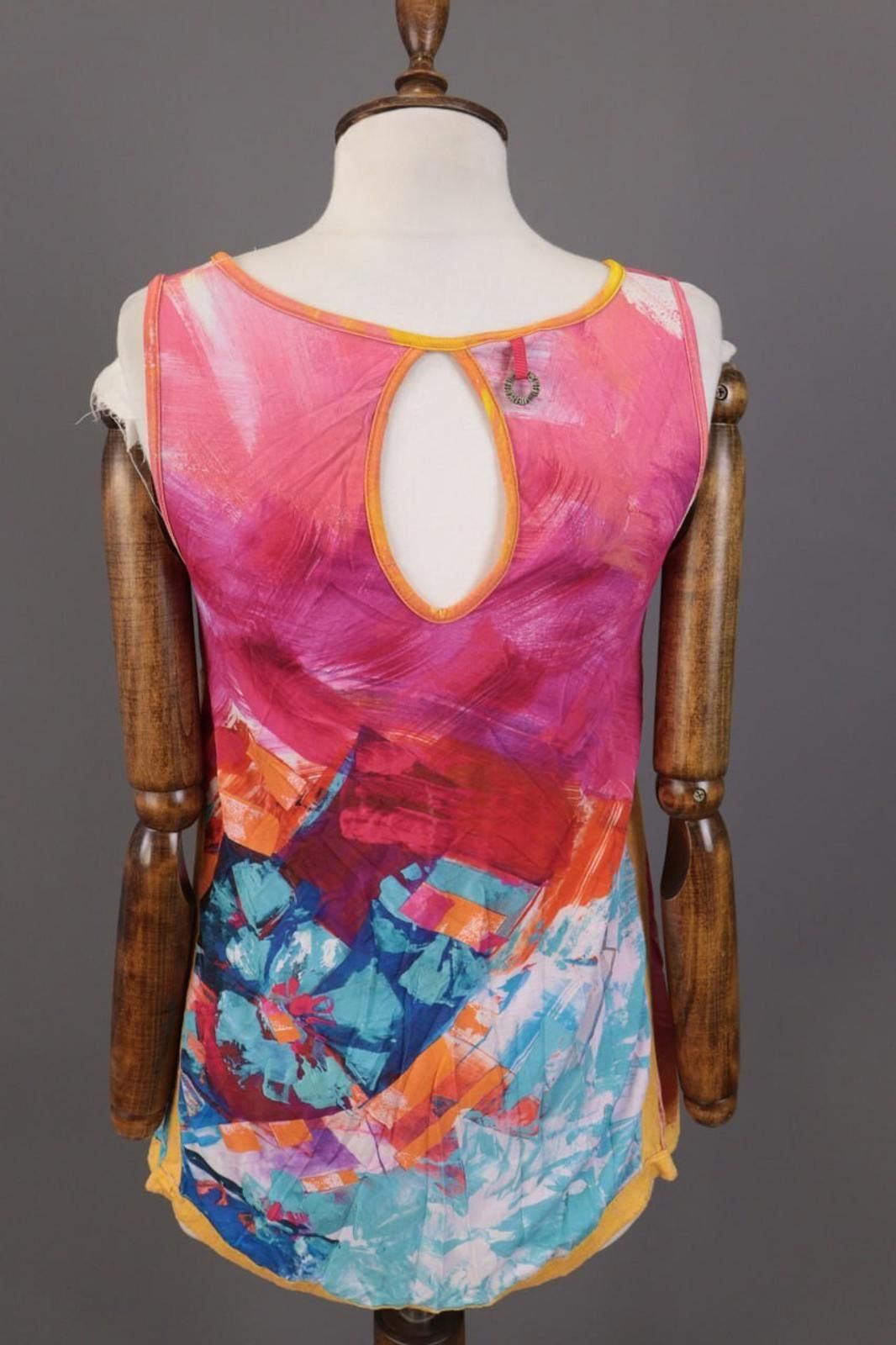 Designer Save the Queen Multicolour Floral Art Top Tank Blouse Size S Size S / US 4 / IT 40 - 11 Thumbnail