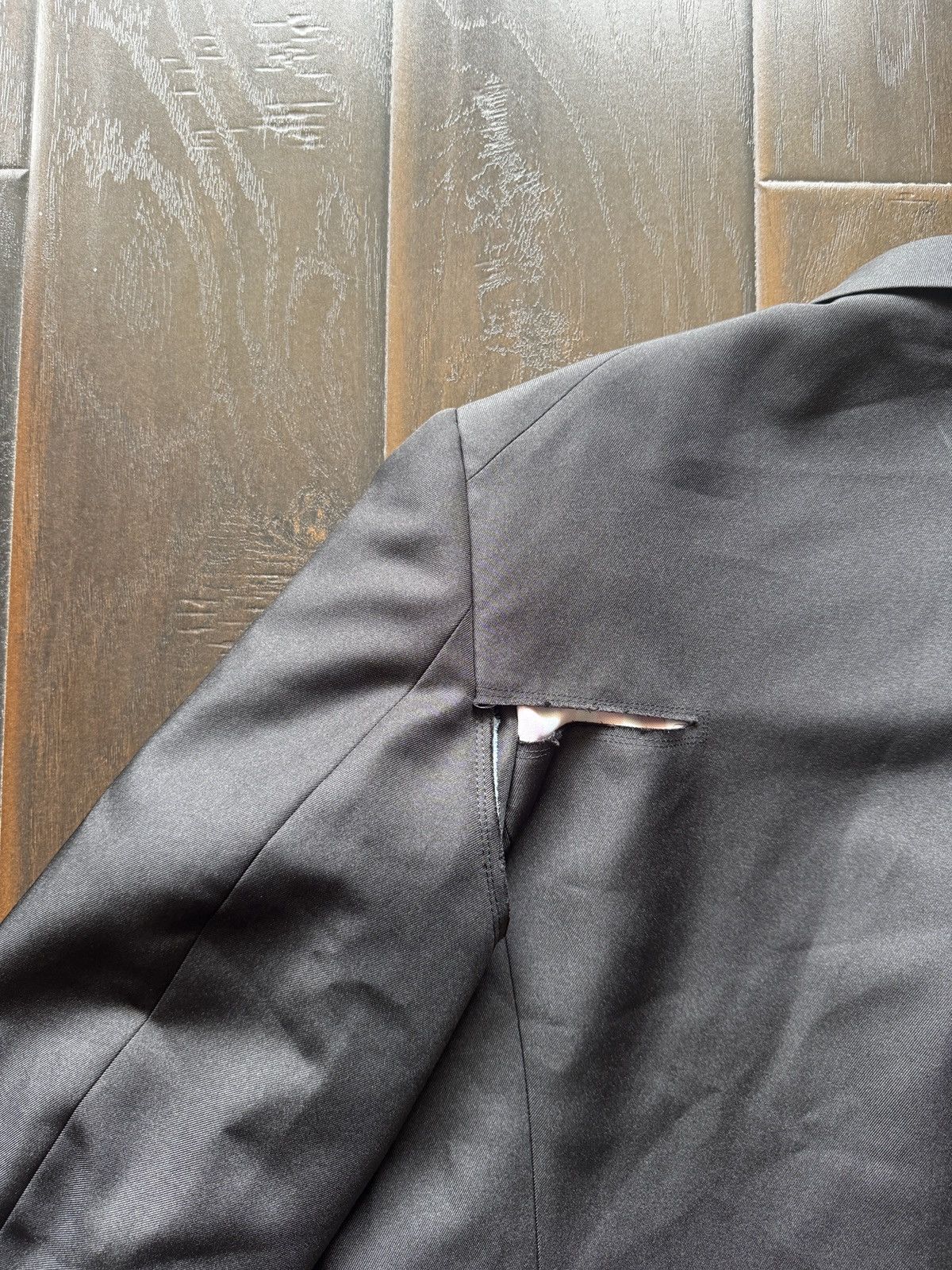 Comme des Garcons Homme Plus Comme Des Garçon Homme Plus Black Asymmetric Coat SZ S Size 38R - 11 Thumbnail