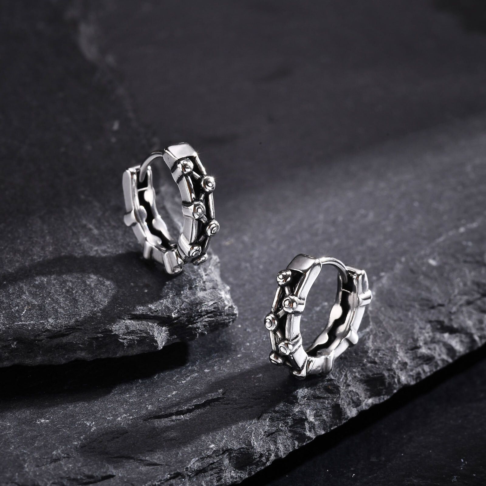 Japanese Brand × Jewelry Retro Fashion Irregular Hoop Earrings Size ONE SIZE - 4 Thumbnail