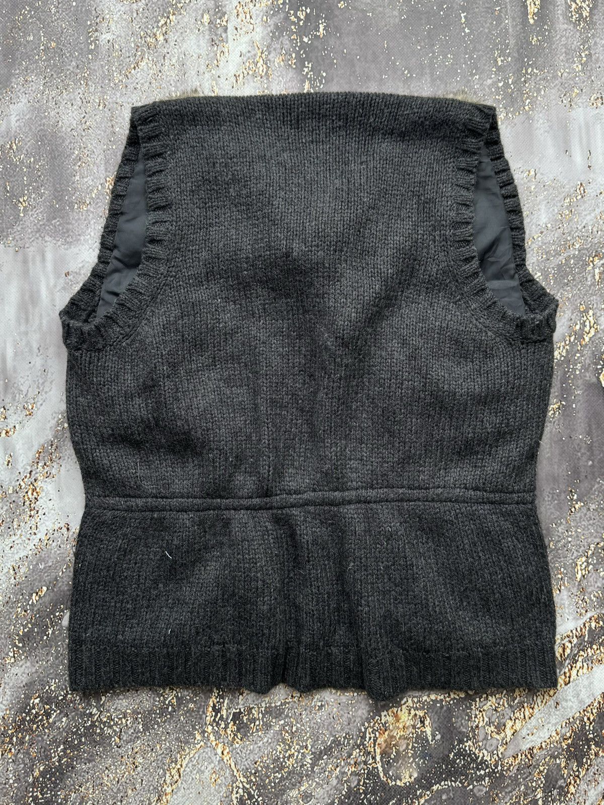 Vintage Vintage Knit Wool Fur Vest Size S / US 4 / IT 40 - 5 Thumbnail