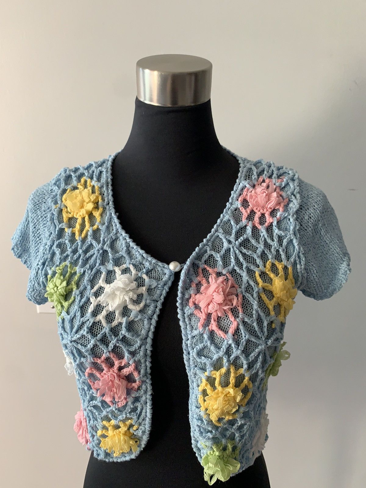 Vintage Vintage 90s y2k Hand Stitched Crochet Top Size S / US 4 / IT 40 - 10 Thumbnail