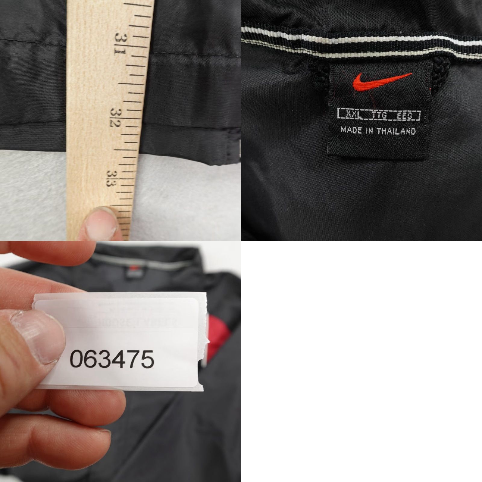 Nike VINTAGE Nike Jacket Mens 2XL Windbreaker Full Zip Black Red Swoosh Logo 90s Sports Track Coat Mens Size US XXL / EU 58 / 5 - 8 Thumbnail
