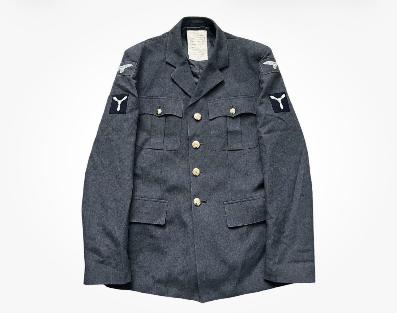 Vintage Vintage RAF Military Jacket – Navy Wool – Size 40R Size 40R - 1 Thumbnail