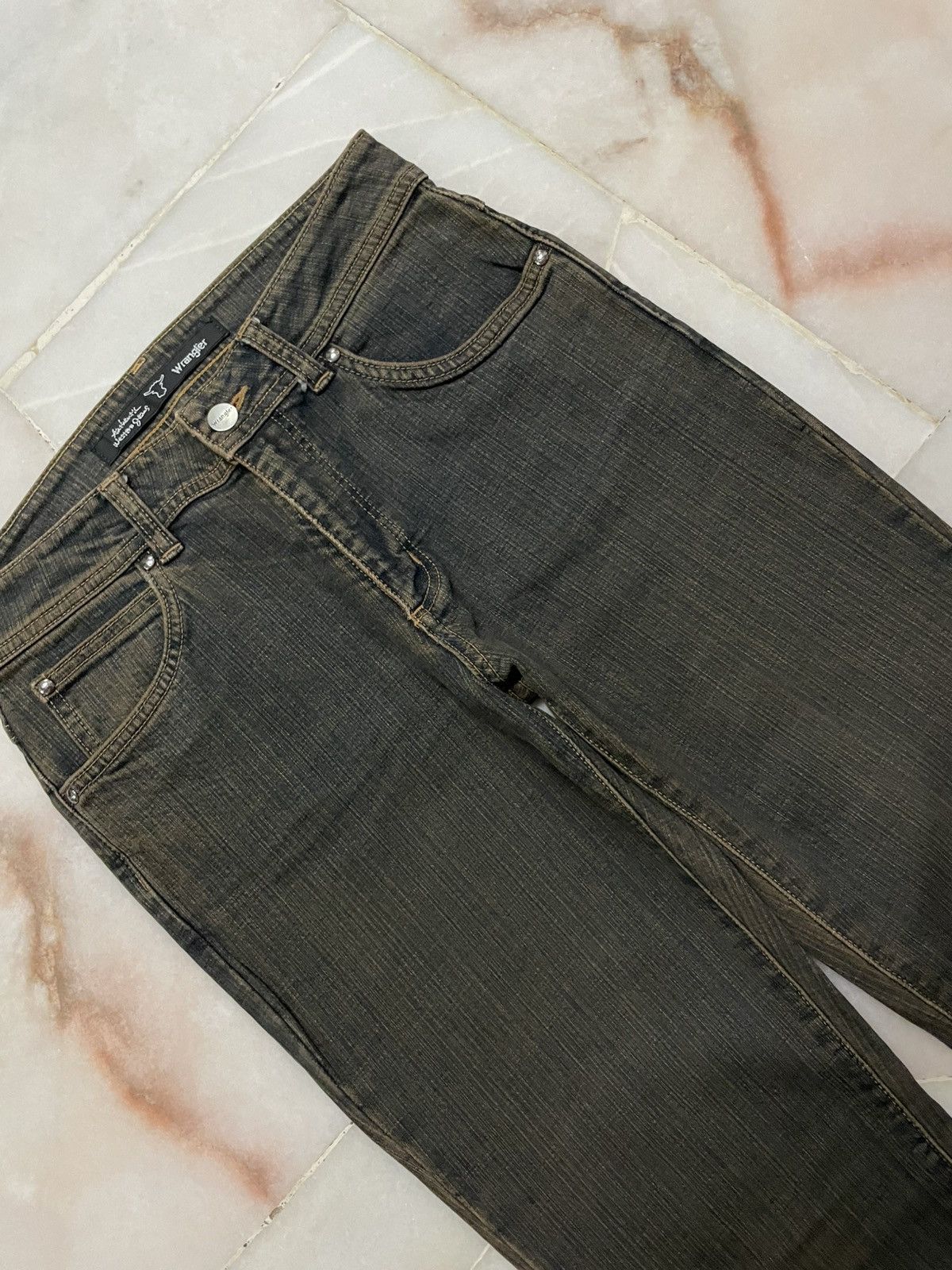 Wrangler 💥Flare💥Vintage Wrangler Western Buffalo Mudmax Bootcut Sick Size US 27 - 4 Thumbnail
