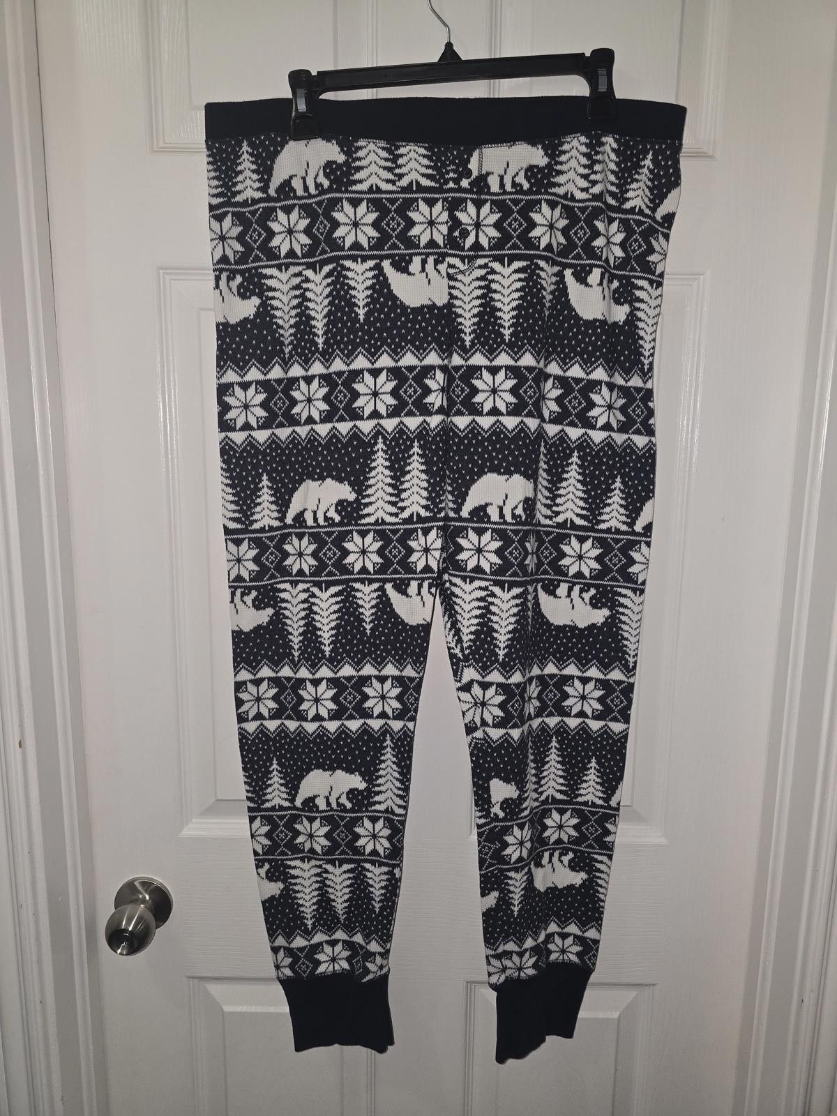 Old Navy Old Navy Unisex Pajama Set w/ Bear & Snowflake Pattern Size ONE SIZE - 5 Thumbnail