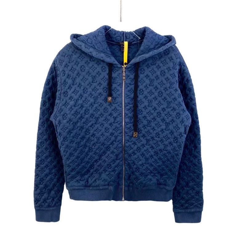 Louis Vuitton Louis Vuitton Blue Logo Embossed Jacket Size US XS / EU 42 / 0 - 1 Thumbnail