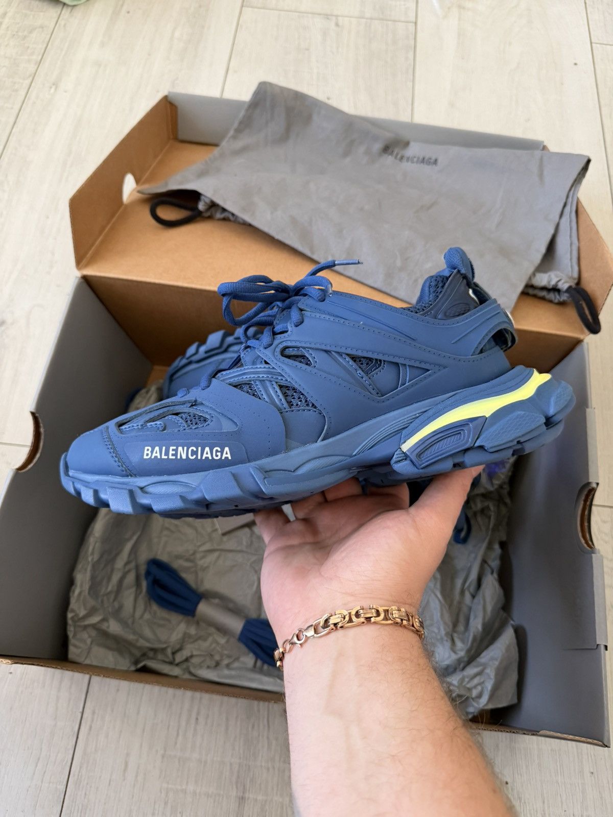 Balenciaga Balenciaga Track Led Blue Size US 7 / EU 40 - 3 Thumbnail