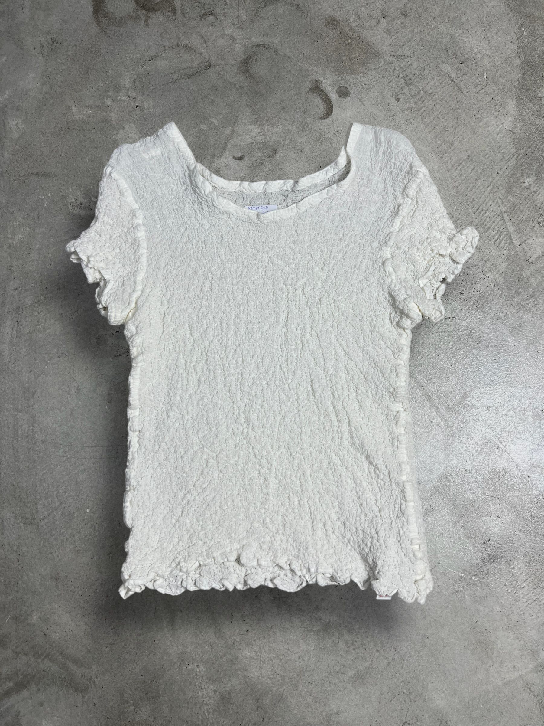 image of Me Issey Miyake Cauliflower Blouse (M) Gtmpt620 in White, Women's (Size Medium)