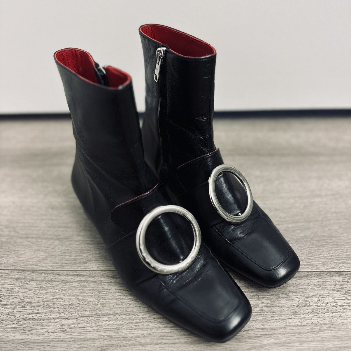 DORA TEYMUR Dorateymur Biturbo Boots in Black New Vintage Leather Size US 6.5 / IT 36.5 - 3 Thumbnail