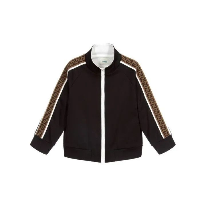 Fendi Fendi Kids Black Jacket with Logo Design -2508 Size US M / EU 48-50 / 2 - 1 Thumbnail