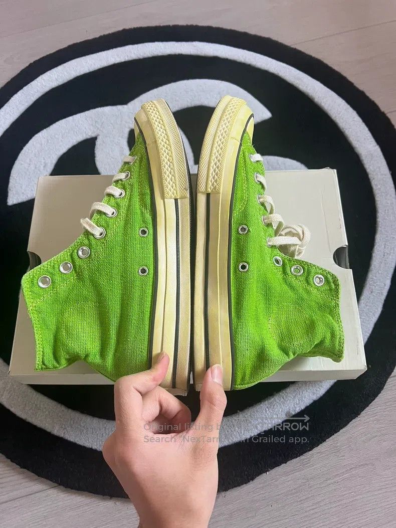 Our Legacy Our Legacy Lizard Green High Heel Canvas Shoes Size US 10 / EU 43 - 2 Thumbnail