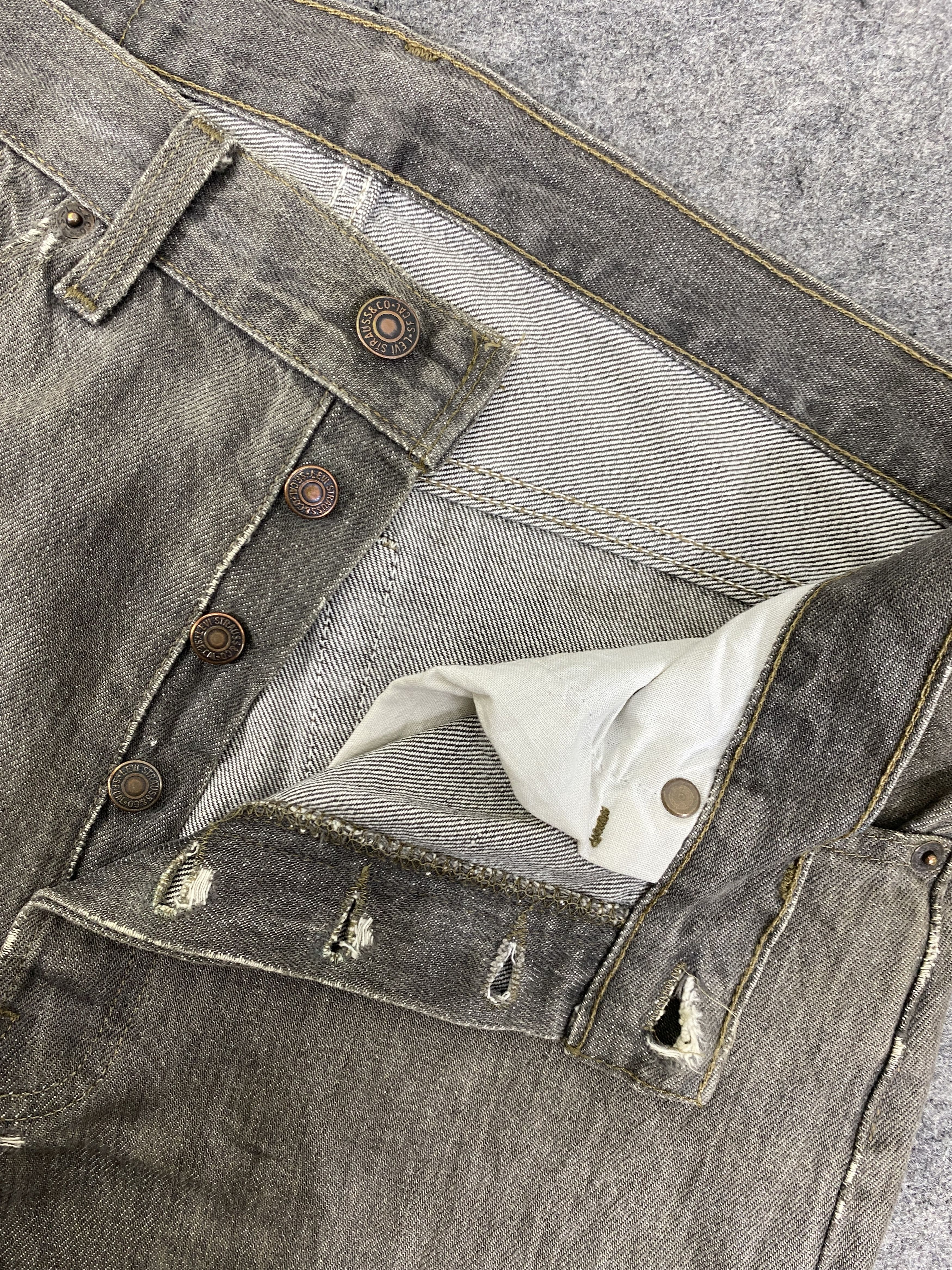 Levi's Dirty Grey Vintage Levi's 501 Jeans 31x26.5 - JN3378 Size US 31 - 6 Thumbnail
