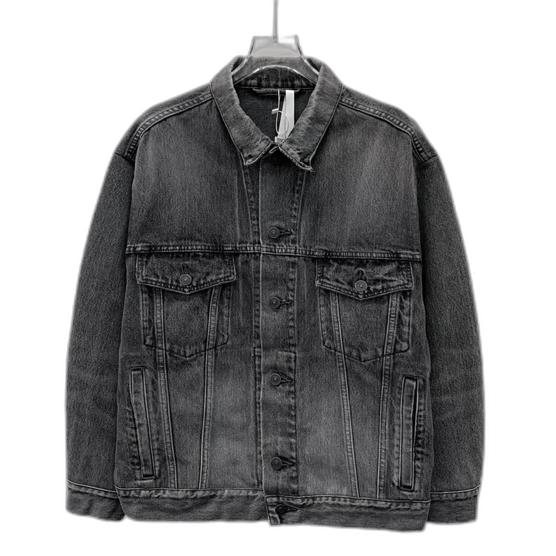 Balenciaga Balenciaga Gray Denim Long Sleeve Jacket-2505 Size US XS / EU 42 / 0 - 1 Thumbnail