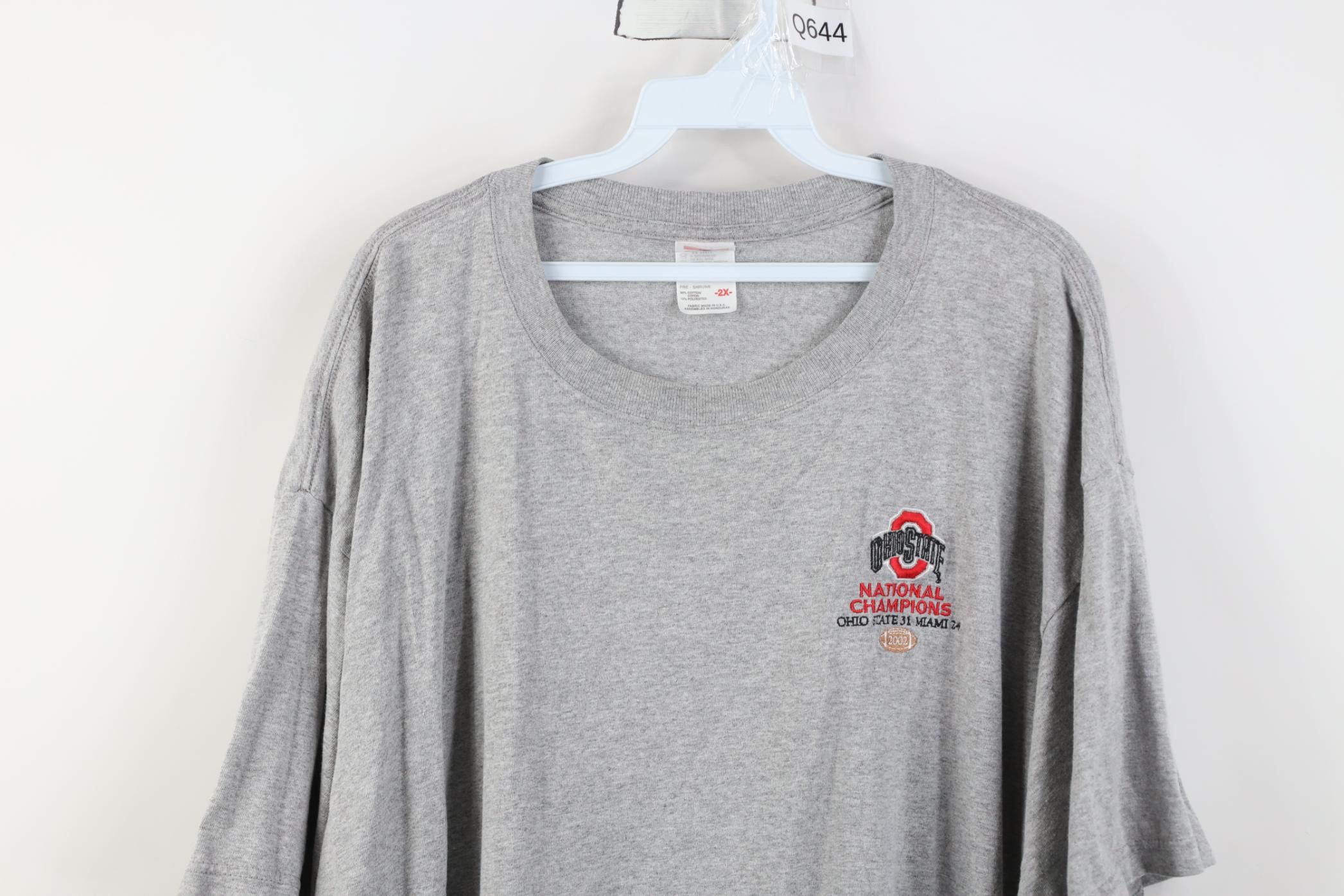 Vintage Vintage 2002 National Champs Ohio State University T-Shirt Size US XXL / EU 58 / 5 - 2 Thumbnail