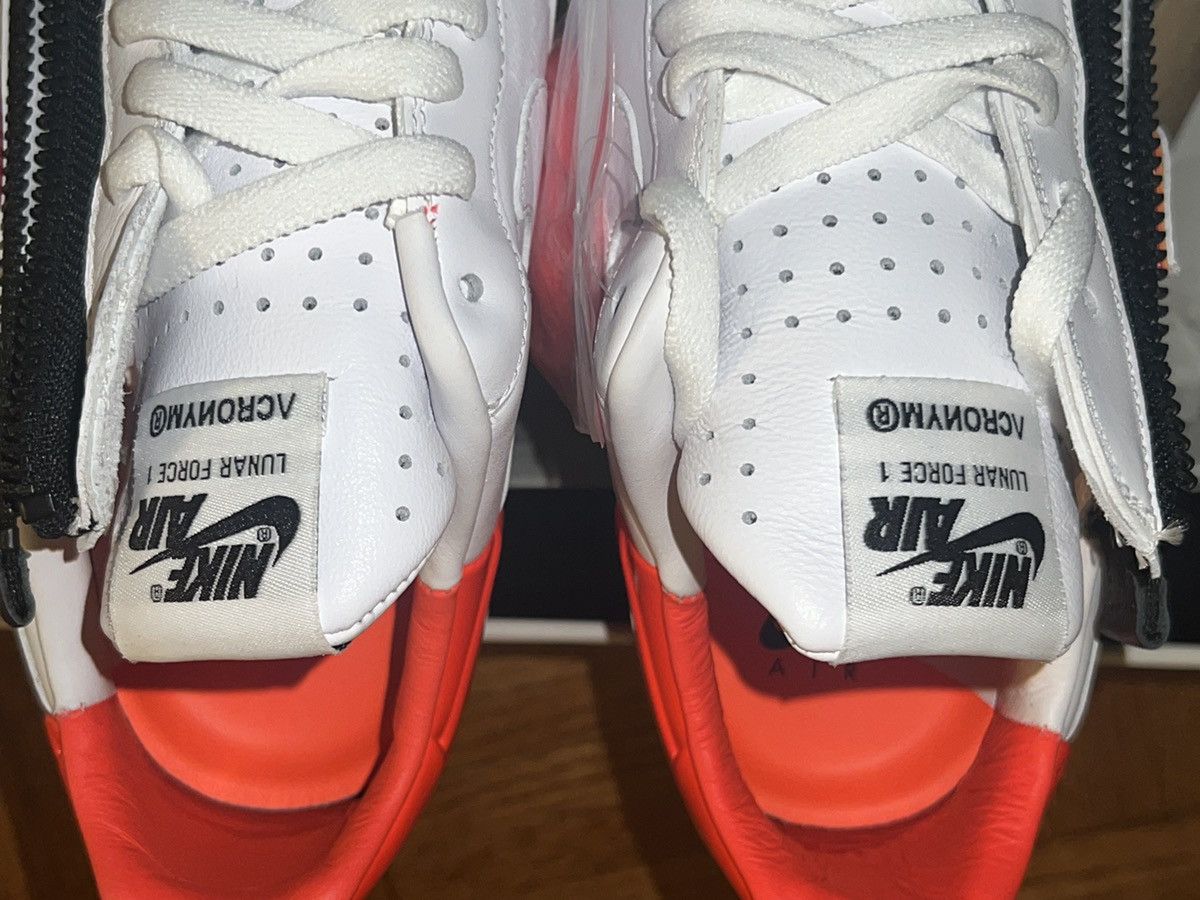 Acronym × Nike Nike Lunar Force 1 SP - DS! NEW - White/Bright Crimson Size US 11 / EU 44 - 9 Thumbnail